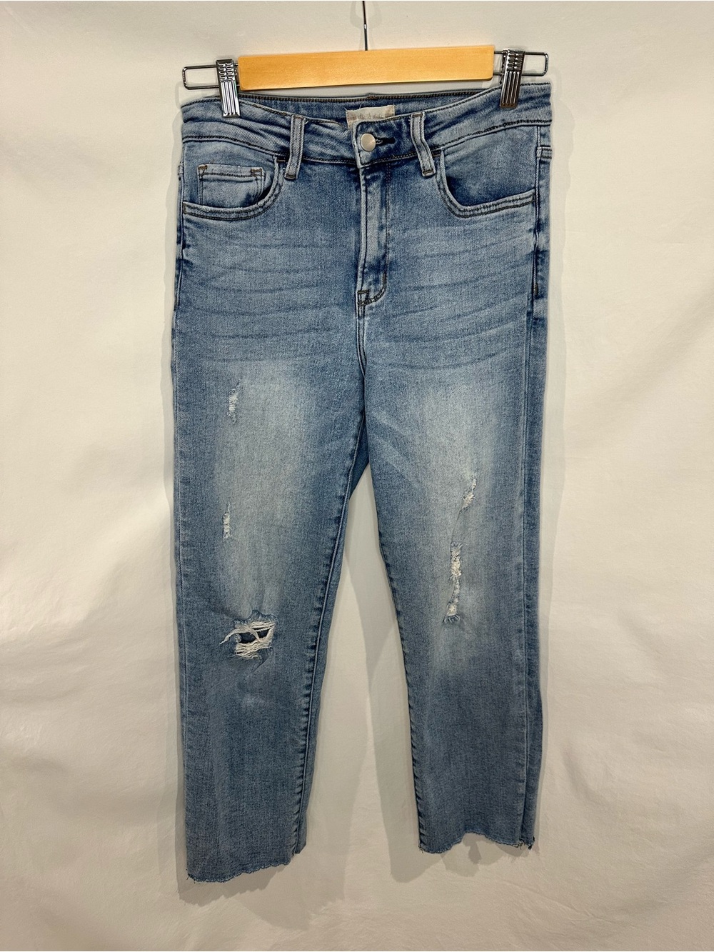 Altar'd State Light Blue Distressed Ankle Jeans